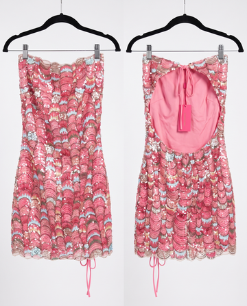 Pink Mirage — Sequin Midi Dress